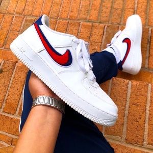 Nike force chenille red swoosh